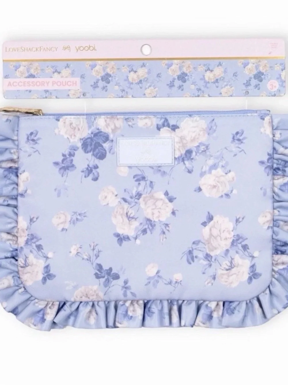 NWT LoveShackFancy X Target Yoobi Heirloim Pencil Case & Pencils Whisper Blue